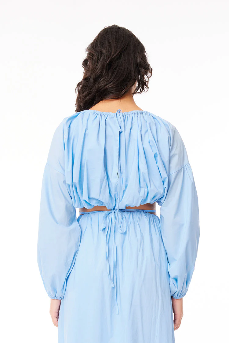 MONICA FLEUR BLOUSE MALIBU BLUE - Image 5